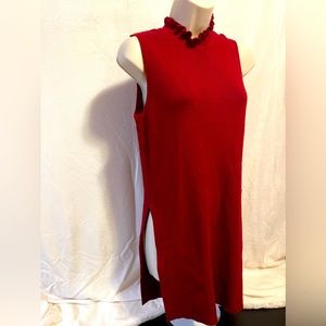 ⭐️Laundry by Shelli Segal Burgundy Slit Thigh Sweater Dress Small